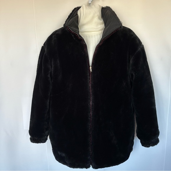 OBERMEYER 1947 REVERSIBLE FAUX FUR PAULINA SKI SNOWBOARD WINTER COAT JACKET Sz10 - Picture 2 of 14